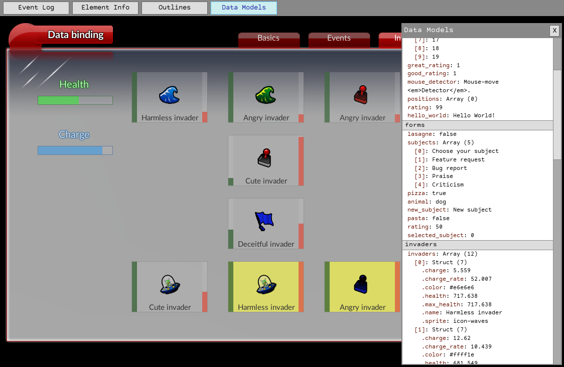 Debugger data models screenshot