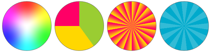 Conic gradient circular examples